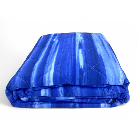 Kot Edredón Ligero Azul Cepillado - Colcha Acolchada de entretiempo - 100% Algodón - Made in Italy