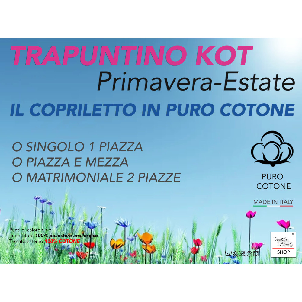 Edredón Kot Teal Bubbles Light - Edredón Primavera Verano - 100% Algodón - Hipoalergénico - Made in Italy