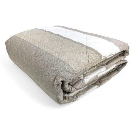 Kot Riga Beige Edredón Claro - Colcha Primavera Verano - 100% Algodón - Made in Italy