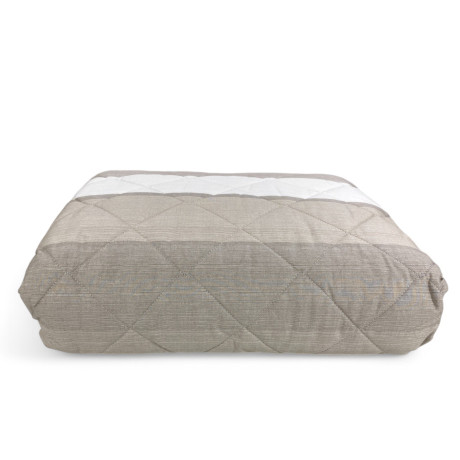 Kot Riga Beige Edredón Claro - Colcha Primavera Verano - 100% Algodón - Made in Italy