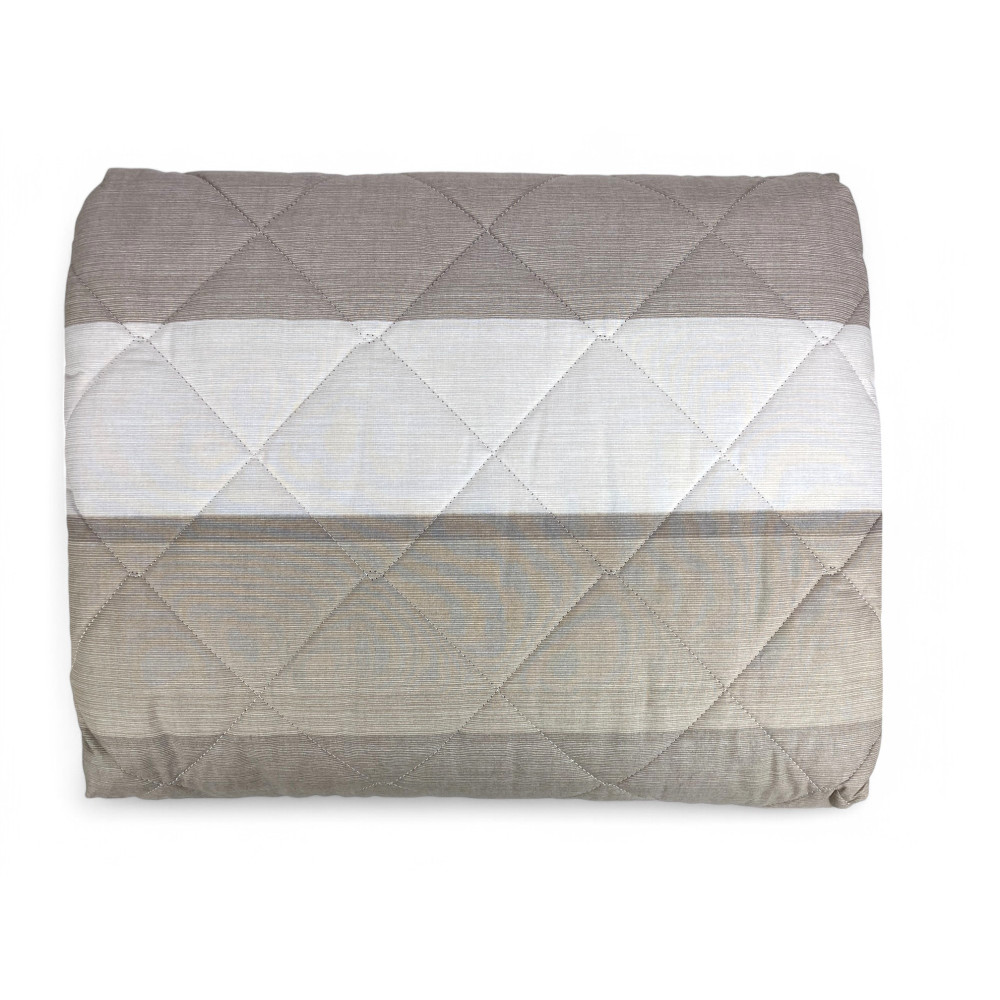 Kot Beige Stripe Light Quilt - Frühling Sommer Quilt - 100% Baumwolle - Hypoallergen - Made in Italy