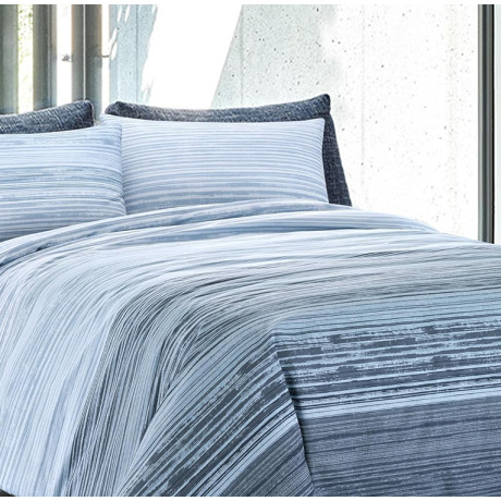 Kot Stripe Blue Quilt - Frühling Sommer Quilt - 100% Baumwolle - Made in Italy