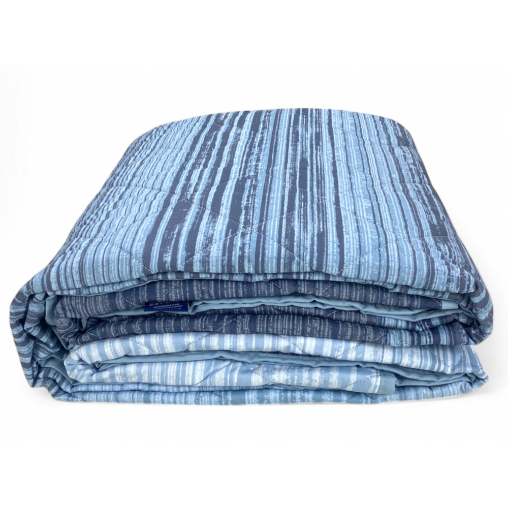 Blaue Kot Stripe Light Quilt - Frühling Sommer Quilt - 100% Baumwolle - Hypoallergen - Made in Italy