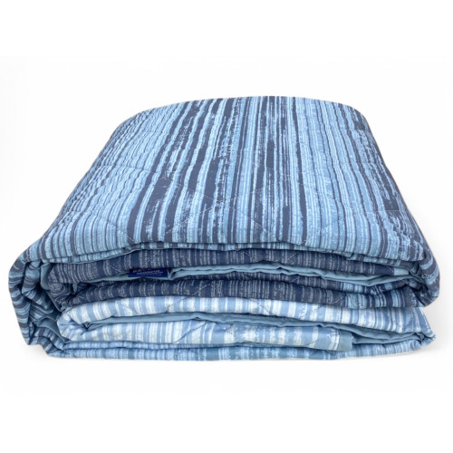 Trapuntino Leggero Kot Stripe Blu - Quilt Primaverile Estivo - Cotone 100% - Anallergico - Made in Italy