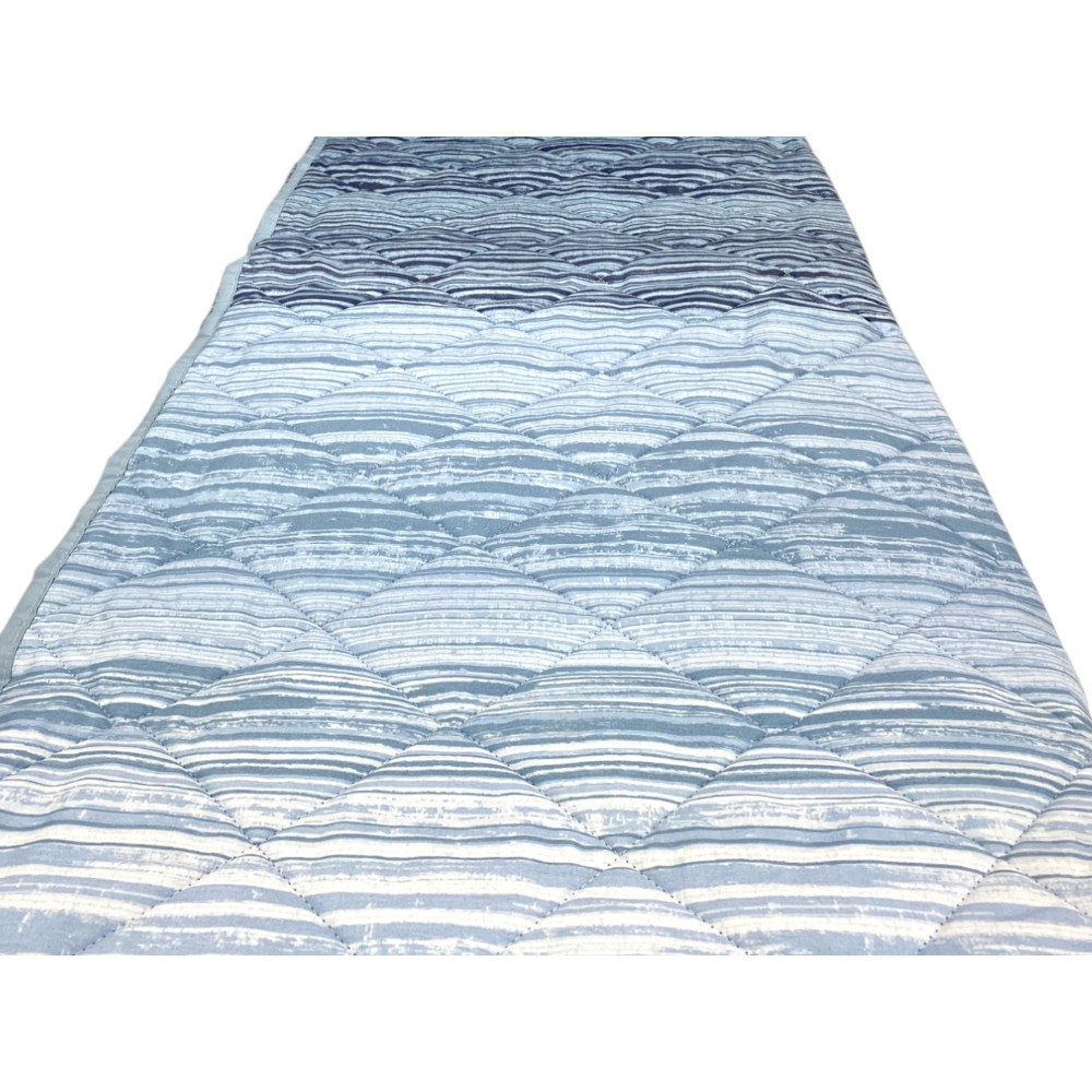 Blue Kot Stripe Light Quilt - Spring Summer Quilt - 100% Cotton - Hypoallergenic - Made in Italy