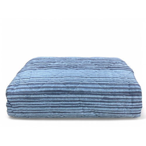 Kot Stripe Blue Quilt - Leichte Baumwolldecke mit Originalverpackung - Made in Italy