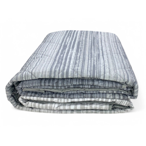 Couvre-lit printemps Kot Stripe Gris - Disponible en tailles simple, une place et demie et double