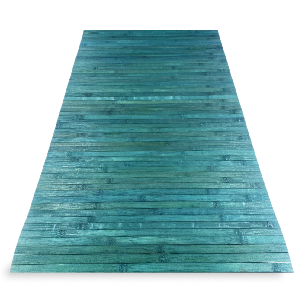 Teppich aus massivem blauem Bambusholz 50x75 cm mit rutschfester Rückenlehne Teppich aus massivem blauem Bambusholz 50x75 cm mit rutschfester Rückenlehne