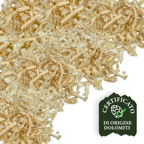 Pino cembro delle Dolomiti in trucioli, ideale per aromaterapia e relax