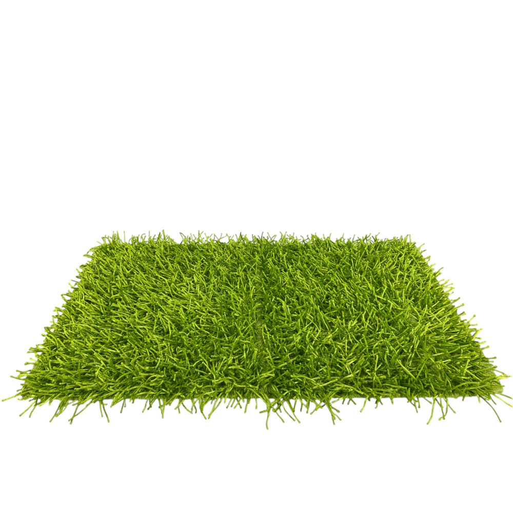 Modern Green Shaggy Rug - 6 cm Long Pile - Non-Slip, 12 Sizes - Hand-Knotted, Soft and Durable