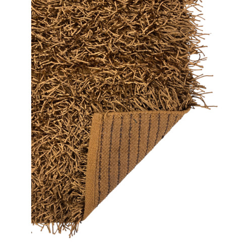 Tapis Shaggy Noisette Moderne - 6 cm de Long Pile - Antidérapant, 12 Tailles - Noué à la main, Robuste et Doux
