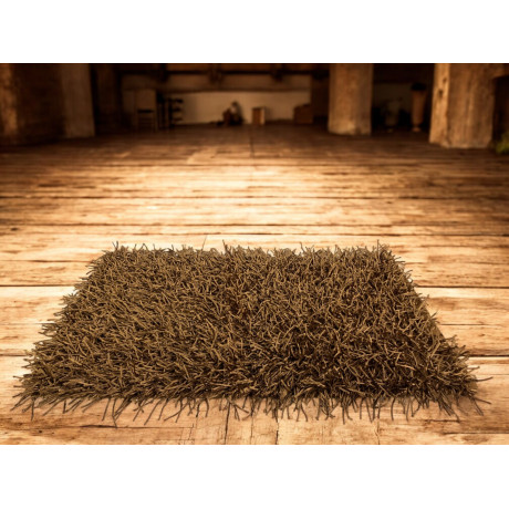 MODERN HAZELNUT SHAGGY RUG...