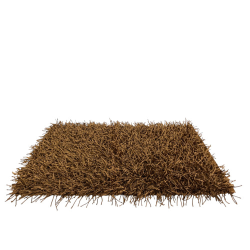 Tapis Shaggy Noisette Moderne - 6 cm de Long Pile - Antidérapant, 12 Tailles - Noué à la main, Robuste et Doux