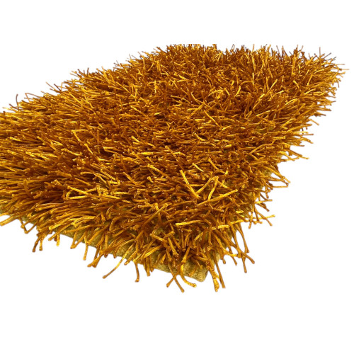 Modern Ochre Shaggy Rug - Pile 6 cm long - Non-slip, 12 Sizes - Hand-knotted, Sturdy and Sophisticated