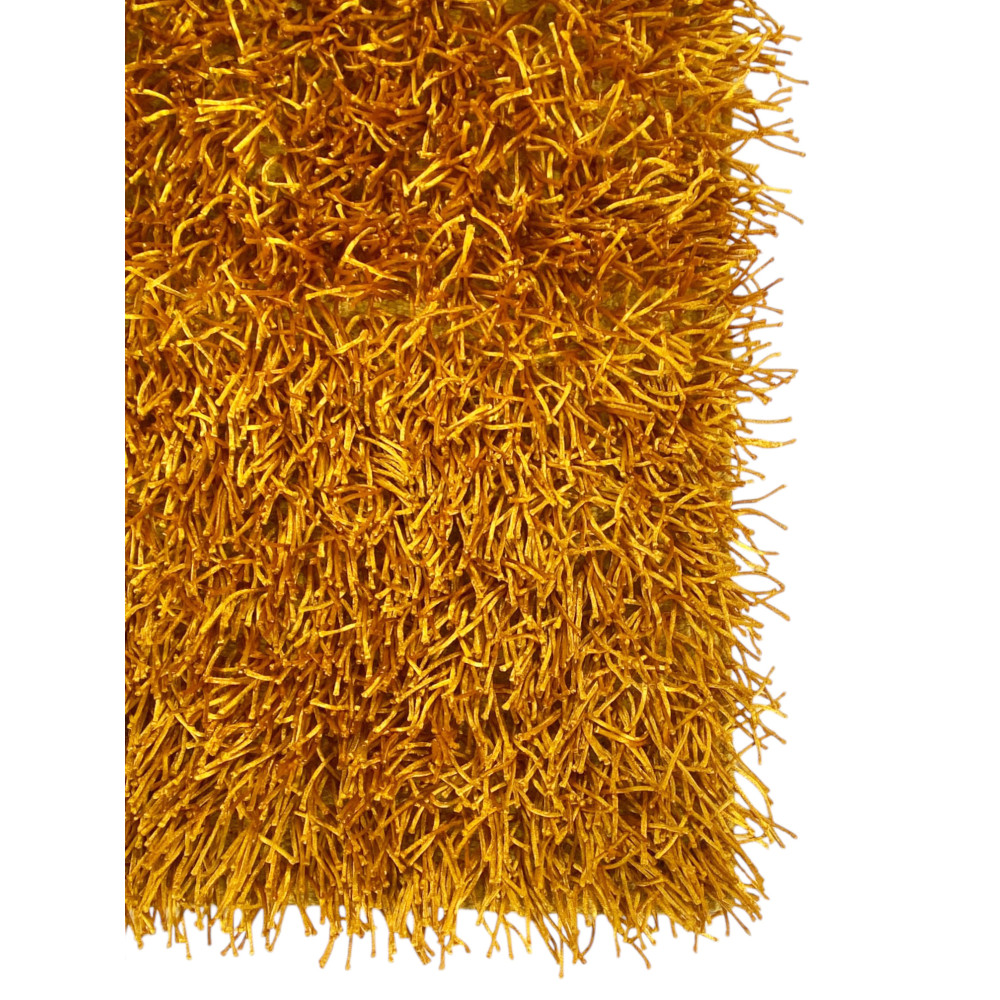 Modern Ochre Shaggy Rug - Pile 6 cm long - Non-slip, 12 Sizes - Hand-knotted, Sturdy and Sophisticated