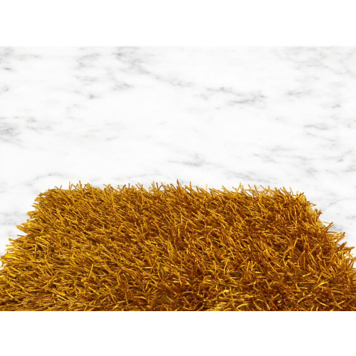 Alfombra Ocre Moderna - Pelo de 6 cm de largo - Antideslizante, 12 Tallas - Anudada a mano, Robusta y Sofisticada