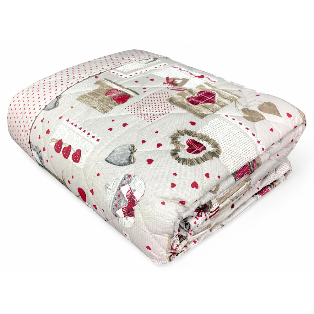 Colcha de algodón acolchada en forma de corazón Colcha de algodón acolchada en forma de corazón