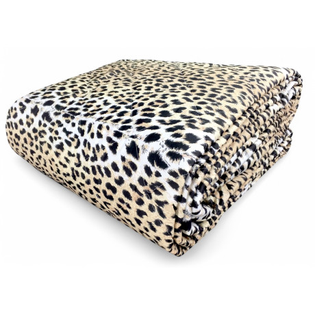 Steppdecke mit Leopard im Animal-Style