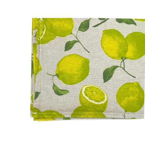 DORY SORRENTO TABLECLOTH lemon YELLOW LEMONS in cotton