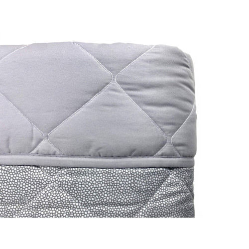 Quilt Bow – Couvre-lit matelassé garçon gris – Mi-saison, microfibre douce – Fabriqué en Italie