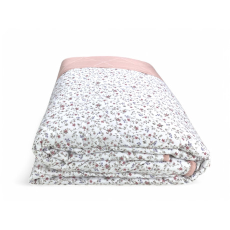 Couette Fiorellino rose - Couvre-lit matelassé mi-saison - Microfibre douce - Fabriqué en Italie