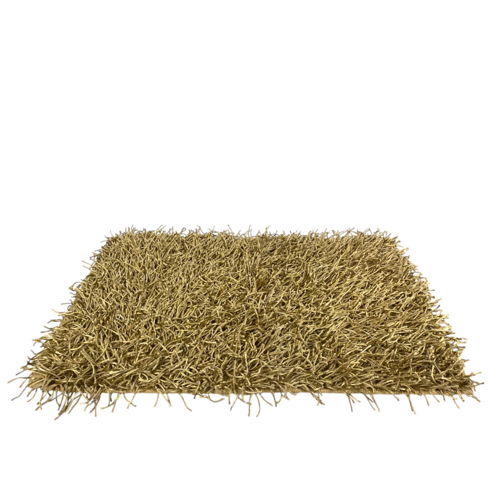 Tappeto Shaggy Beige Moderno - Pelo Lungo 6 cm - Antiscivolo, 12 Misure - Annodato a Mano, Elegante e Morbido