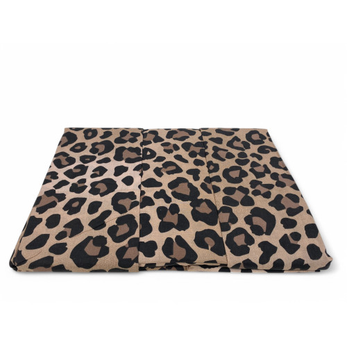 2-square, leopard-print pattern double bed sheet set in Pure Cotton