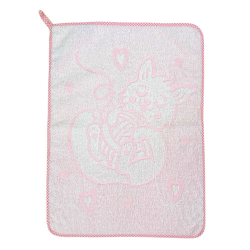 SET 3 ASCIUGAMANI ASILO bambina JACK © cm. 40x55 puro cotone FEMMINA