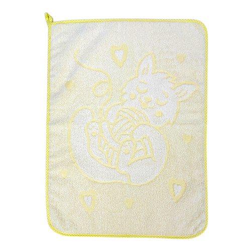 SET 3 ASCIUGAMANI ASILO bambina JACK © cm. 40x55 puro cotone FEMMINA