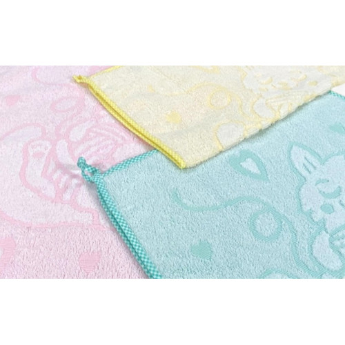 SET 3 TOWELS KINDERGARTEN GIRL JACK © cm. 40x55 pure cotton FEMALE