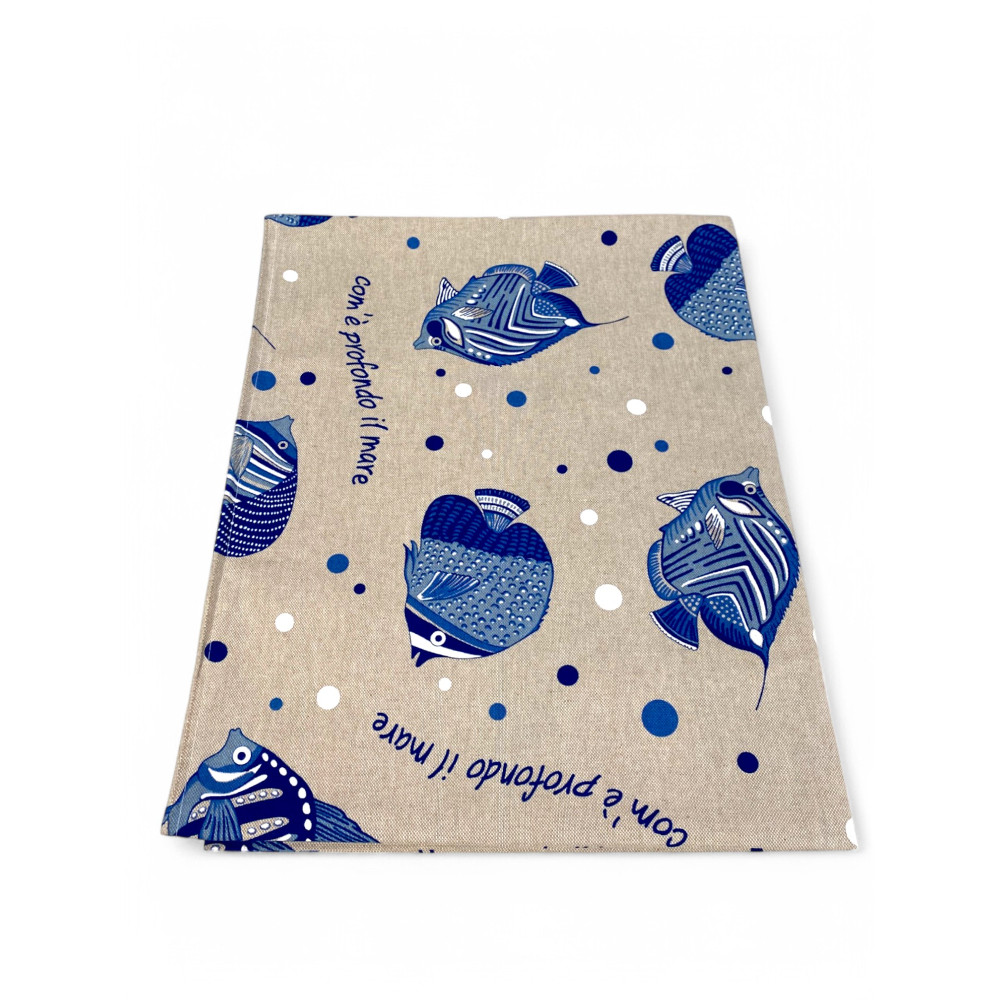 Nappe Dory « How Deep is the Sea » – Coton épais – Fabriqué en Italie – Lavable