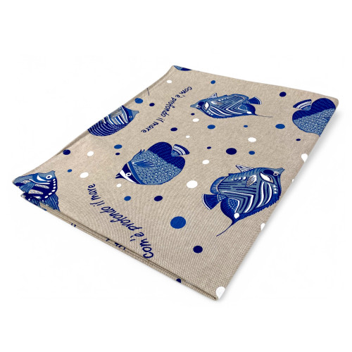 Mantel Dory "How Deep is the Sea" – Algodón grueso – Made in Italy – Lavable