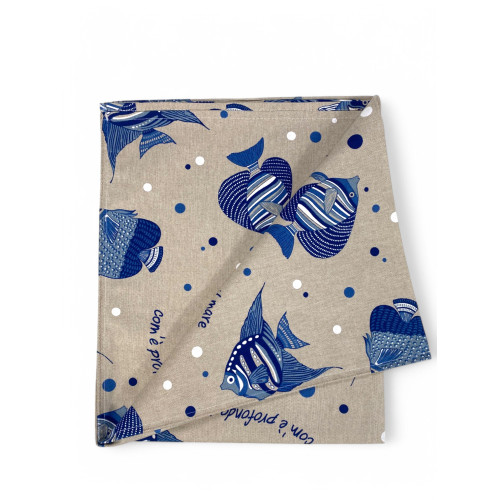 Nappe Dory « How Deep is the Sea » – Coton épais – Fabriqué en Italie – Lavable