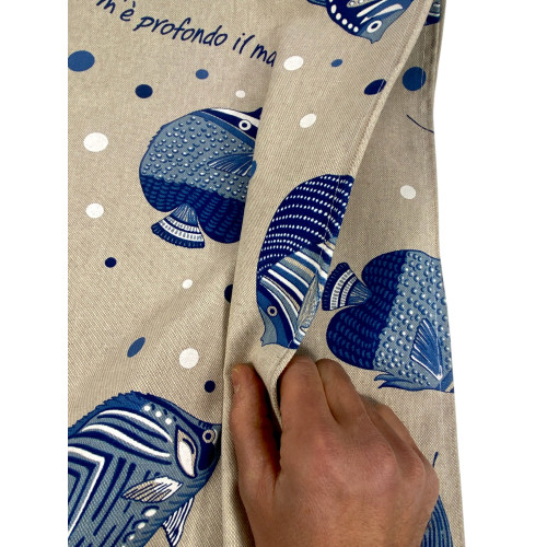 Dory Tischdecke "How Deep is the Sea" – Schwere Baumwolle – Made in Italy – waschbar