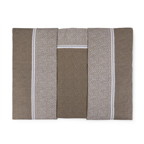 Sábanas dobles de algodón MAXI Tex Family - Diseño moderno "Time" color beige