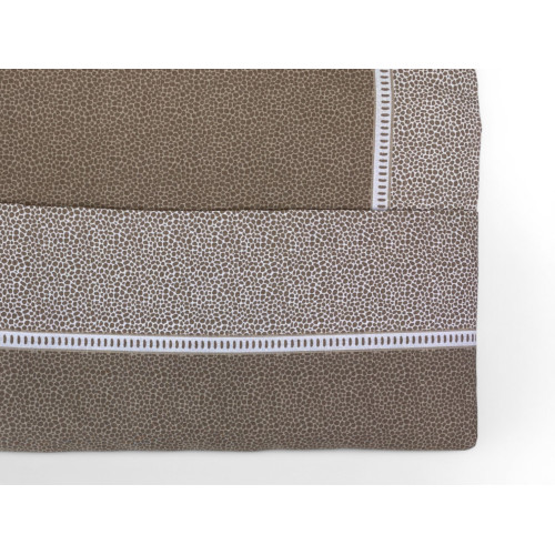 Draps Double Coton MAXI Tex Family - Design Moderne « Time » Couleur Beige