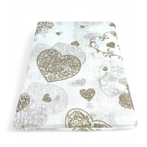 Pair of Beige Heart glass curtain cm. 60 from Window and Door