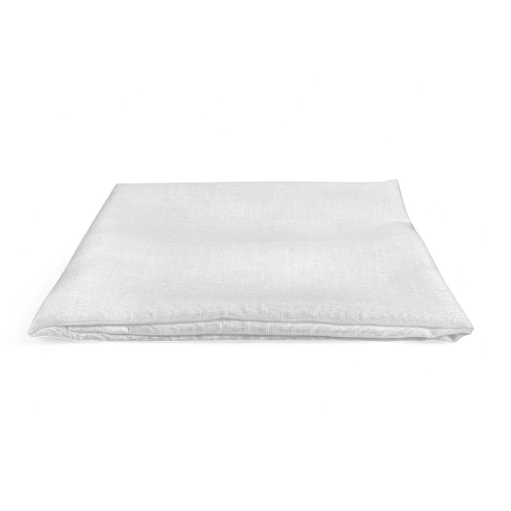 Rideau blanc lisse en polyester lisse de couleur unie, paquet de 2 feuilles, semi-transparent, fabriqué en Italie