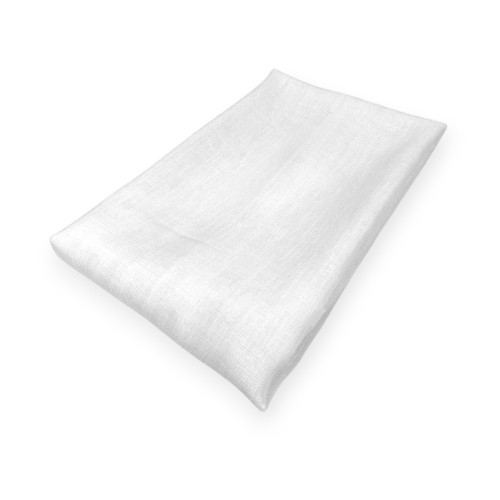 Smooth White Curtain in Plain-Color Smooth Polyester, Pack of 2 Sheets, Semi-transparent, Made in Italy