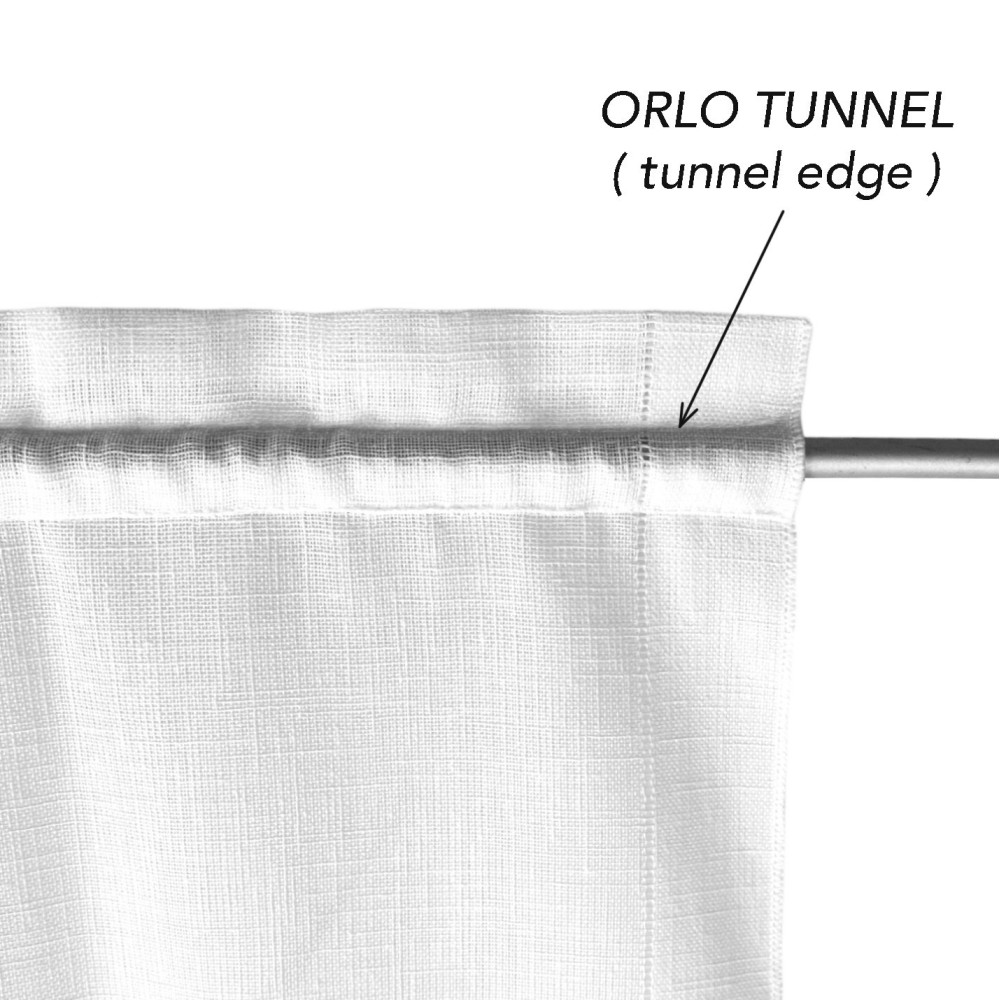 Rideau blanc lisse en polyester lisse de couleur unie, paquet de 2 feuilles, semi-transparent, fabriqué en Italie