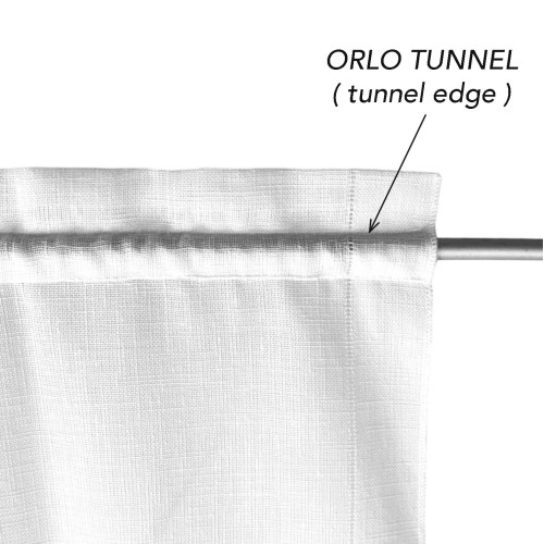 Rideau blanc lisse en polyester lisse de couleur unie, paquet de 2 feuilles, semi-transparent, fabriqué en Italie