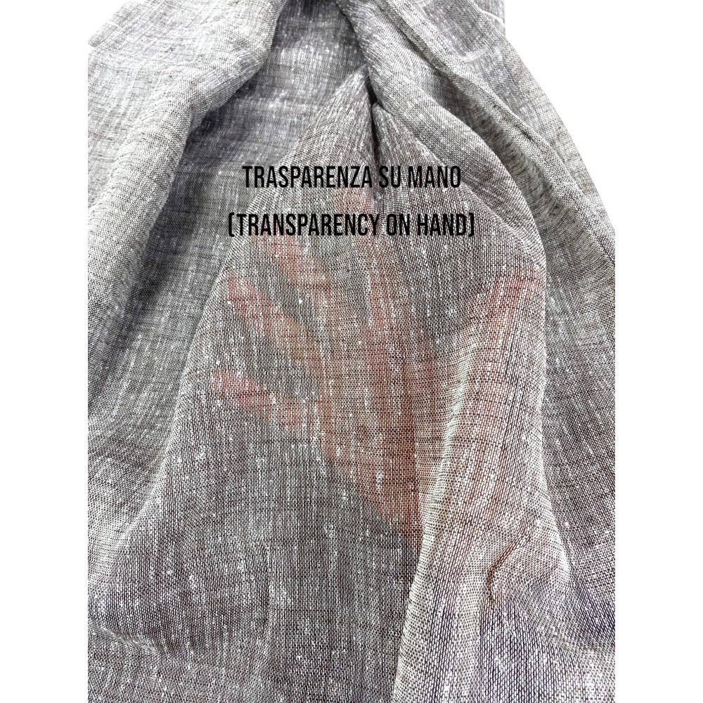 Lara Grau Gestreifter Vorhang - Moderner Stil - Halbtransparentes Polyester - Mit Stahlringen - 140x300 cm