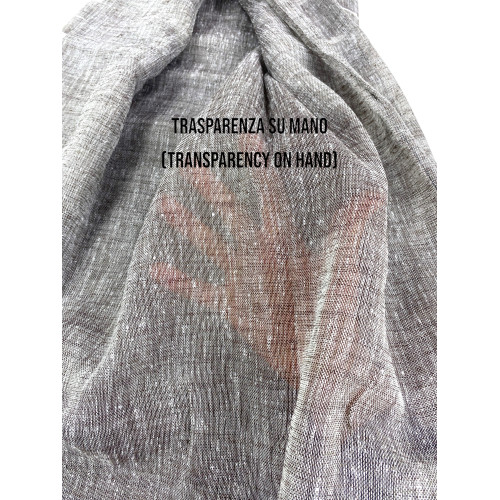 Lara Grau Gestreifter Vorhang - Moderner Stil - Halbtransparentes Polyester - Mit Stahlringen - 140x300 cm