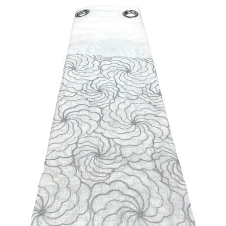 Chieti Curtain 140x280 cm with rings - ivory fabric embroidered modern style