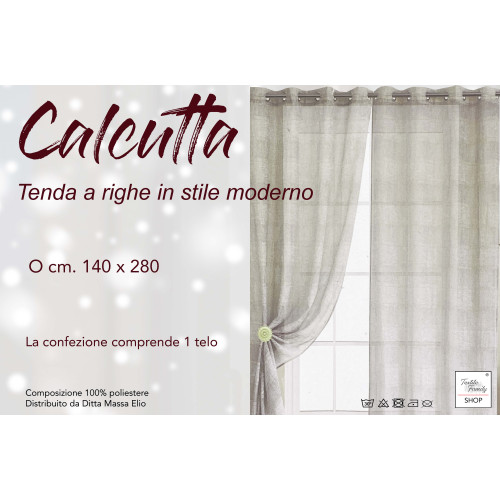 Kalkutta Vorhangpaket - Elegantes Einzelpaneel für Wohnzimmer, Wohnzimmer, Schlafzimmer