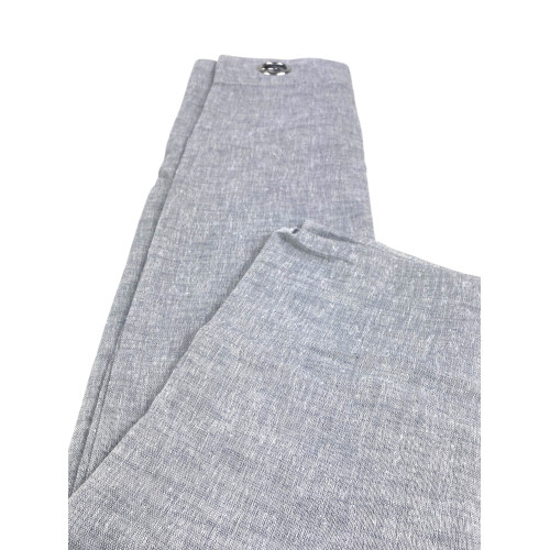 Simply Vorhang mit Leineneffekt 140x300 cm Grau - Einfarbig Halbtransparent - Polyester mit Ringen - Moderner Stil