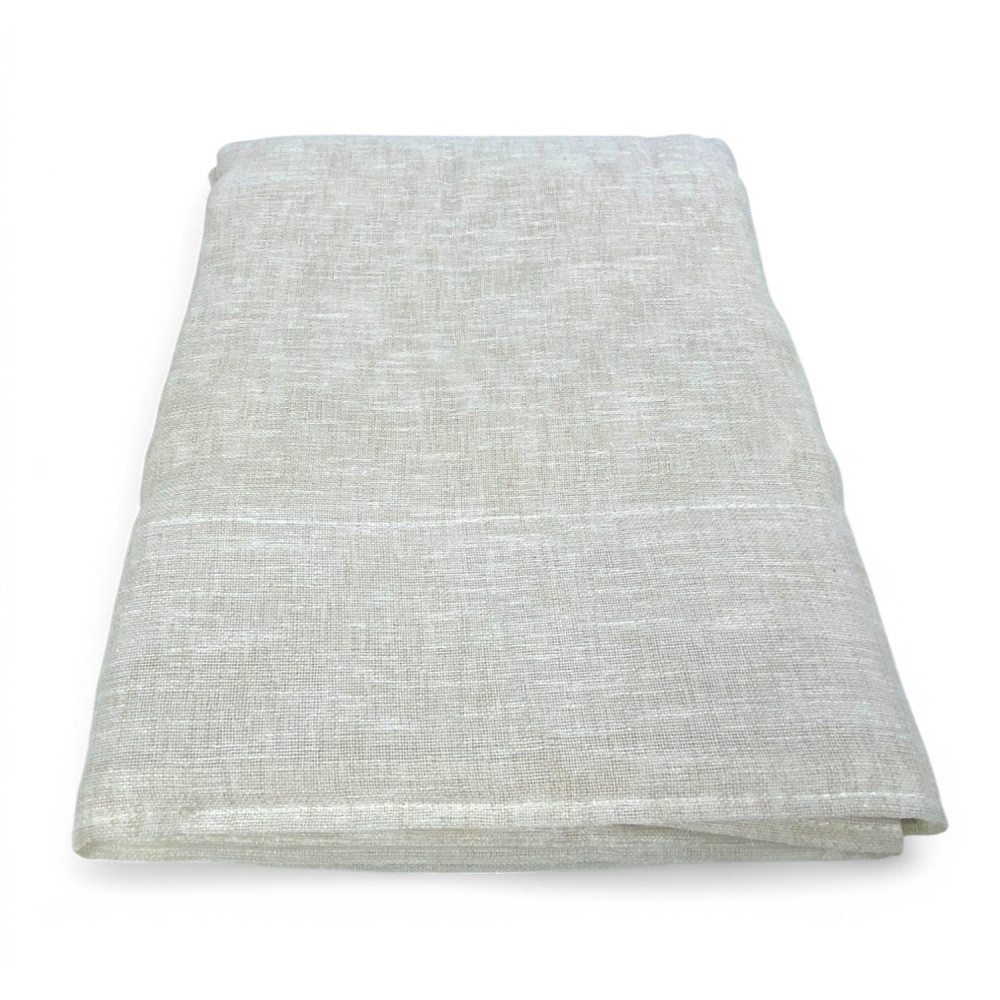Simply 2.0 Beige Rideau Effet Lin - 200x300 cm - avec Ruban pour Bâton ou Rail - Couleur Unie Naturelle