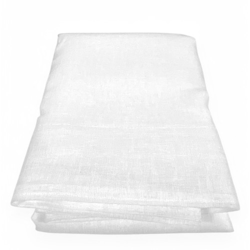 Simply 2.0 Vorhang Weißer Leineneffekt - 200x300 cm - mit Klebeband für Stock oder Schiene - Natürliche Unifarbe