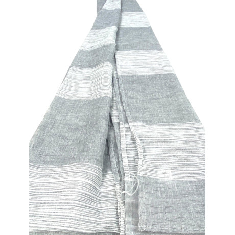 Monaco Grey Tent 140x300 cm with modern stripes and tape for stick or rail
