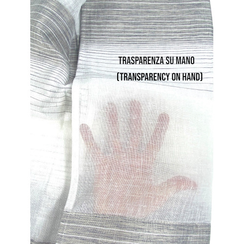 Tenda Jacquard a Righe Moderne - 140x300 cm - Fettuccia Universale - 1 Telo Elegante